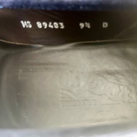 Men's SALVATORE FERRAGAMO Deep Navy Blue Suede Loafers, Gold, Sz US 9.5D, RT$795 - Picture 6 of 8